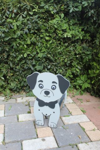 Yavru Köpek Figürlü Saksı Standı